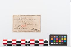 Etikett zu Bronzearmreif (NHMW-PRAE-024727)